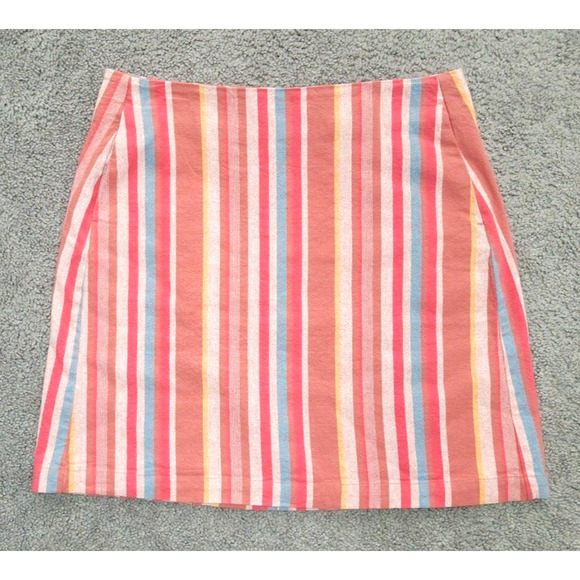 Truce Big Girl's SZ 16 Vertical Striped 100% Cotton Short Mini Skirt Multicolor - Picture 2 of 10